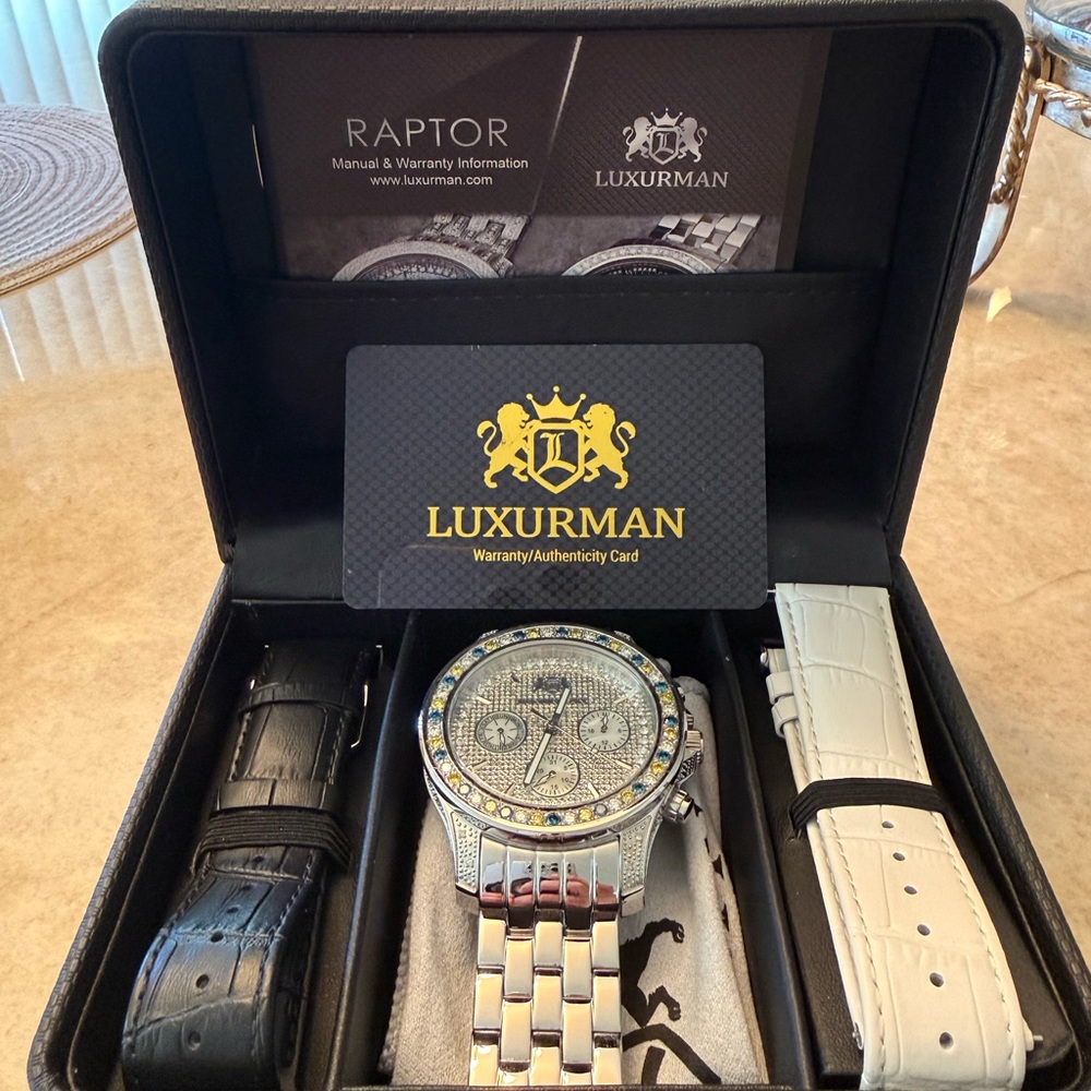 Luxurman Silver Watch Set